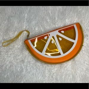 Orange Slice Purse / Wristlet | Plastic Zippered